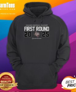 Top Texas A&M Aggies NCAA 2025 College Football Playoff First Round logo hoodie in maroon, perfect for fans.