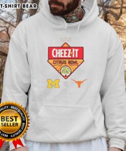 Top Texas Longhorns vs Michigan Wolverines 2025 Citrus Bowl hoodie showcasing team logos and vibrant colors.