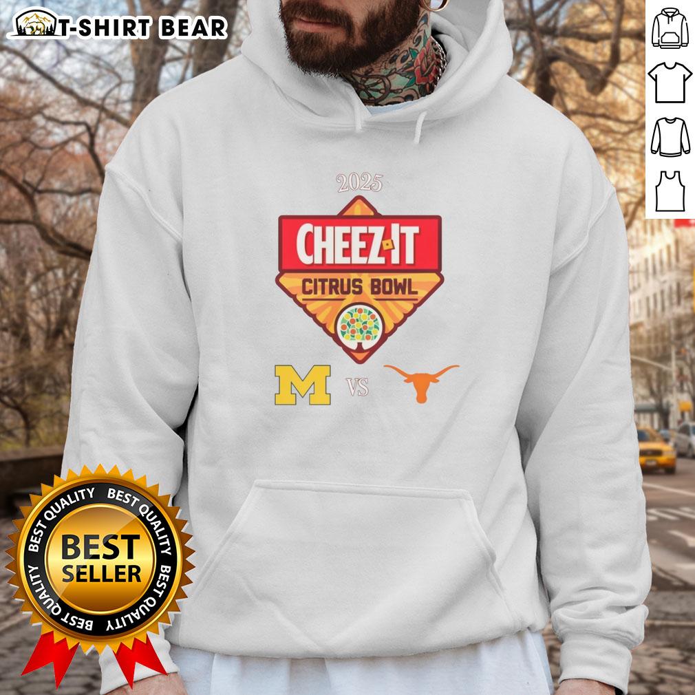 Top Texas Longhorns Michigan Wolverines Vs 2025 Citrus Bowl Hoodie Top Texas Longhorns vs Michigan Wolverines 2025 Citrus Bowl hoodie showcasing team logos and vibrant colors.