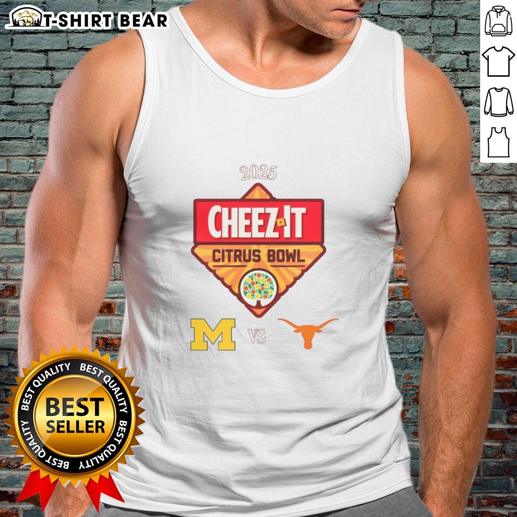Top Texas Longhorns Michigan Wolverines Vs 2025 Citrus Bowl Tank Top Texas Longhorns vs Michigan Wolverines 2025 Citrus Bowl tank top featuring team logos and vibrant colors.