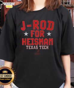 Top Texas Tech Football Jacob Rodriguez J-Rod for Heisman ladies tee showcasing team spirit and style.