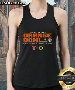 Top Texas Tech vs Oregon 2025 Orange Bowl tank top featuring vibrant team colors and bold graphics for fans.