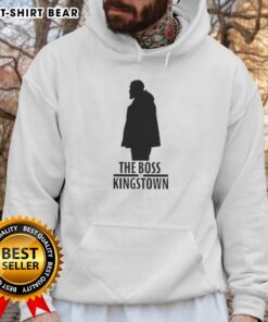 Alt Text: Top The Boss of Kingstown hoodie featuring bold graphics and a comfortable fit, perfect for fans of the series.