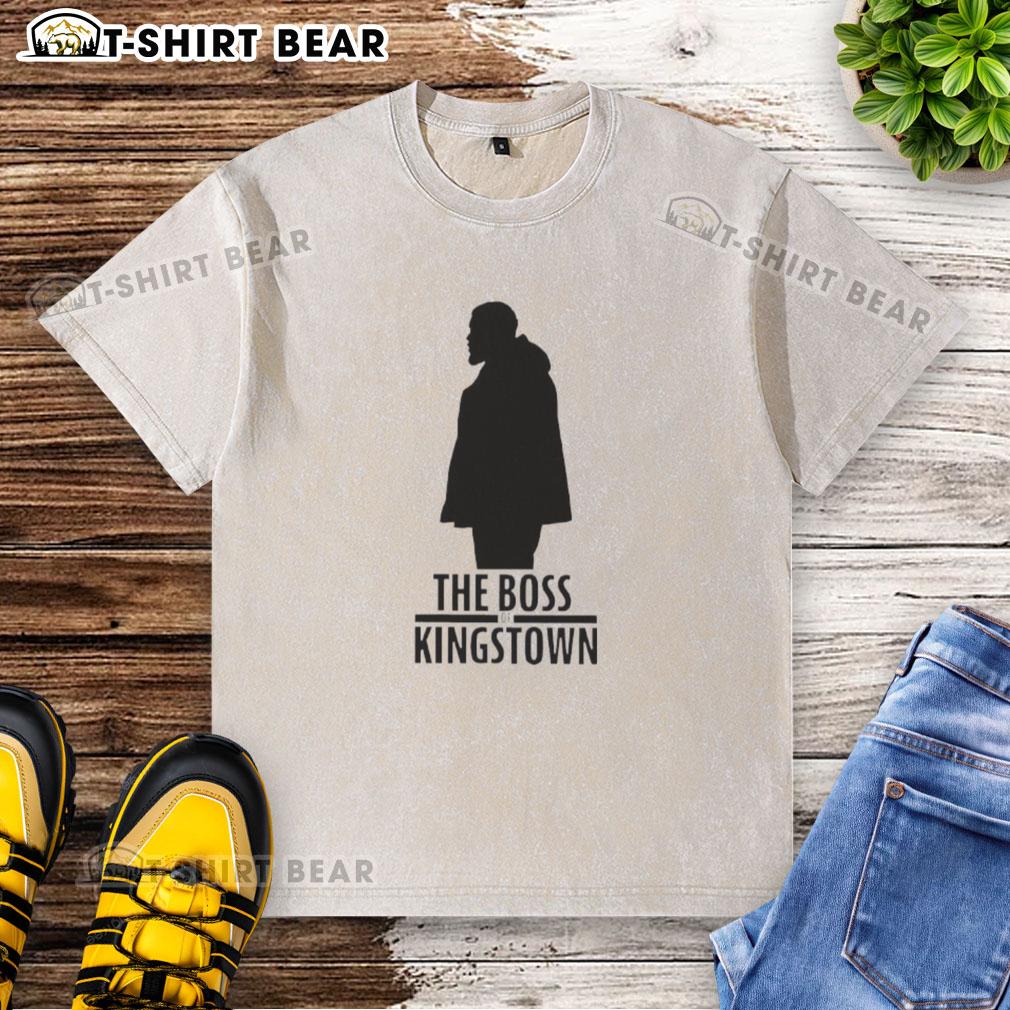 Top The Boss Of Kingstown Washed T Shirt Top The Boss of Kingstown washed t-shirt featuring a stylish design and comfortable fit for fans of the series.