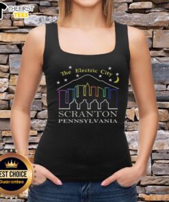 Top The Electric City Scranton Pennsylvania tank top featuring a vibrant design celebrating Scranton's culture and heritage.