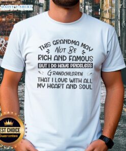 Alt Text: Top This Grandma T-Shirt featuring the quote about priceless grandchildren, perfect for proud grandmothers.