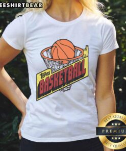 Alt Text: Vintage 1981 Top-Topps Basketball Ladies Tee featuring classic design and vibrant colors for basketball enthusiasts.