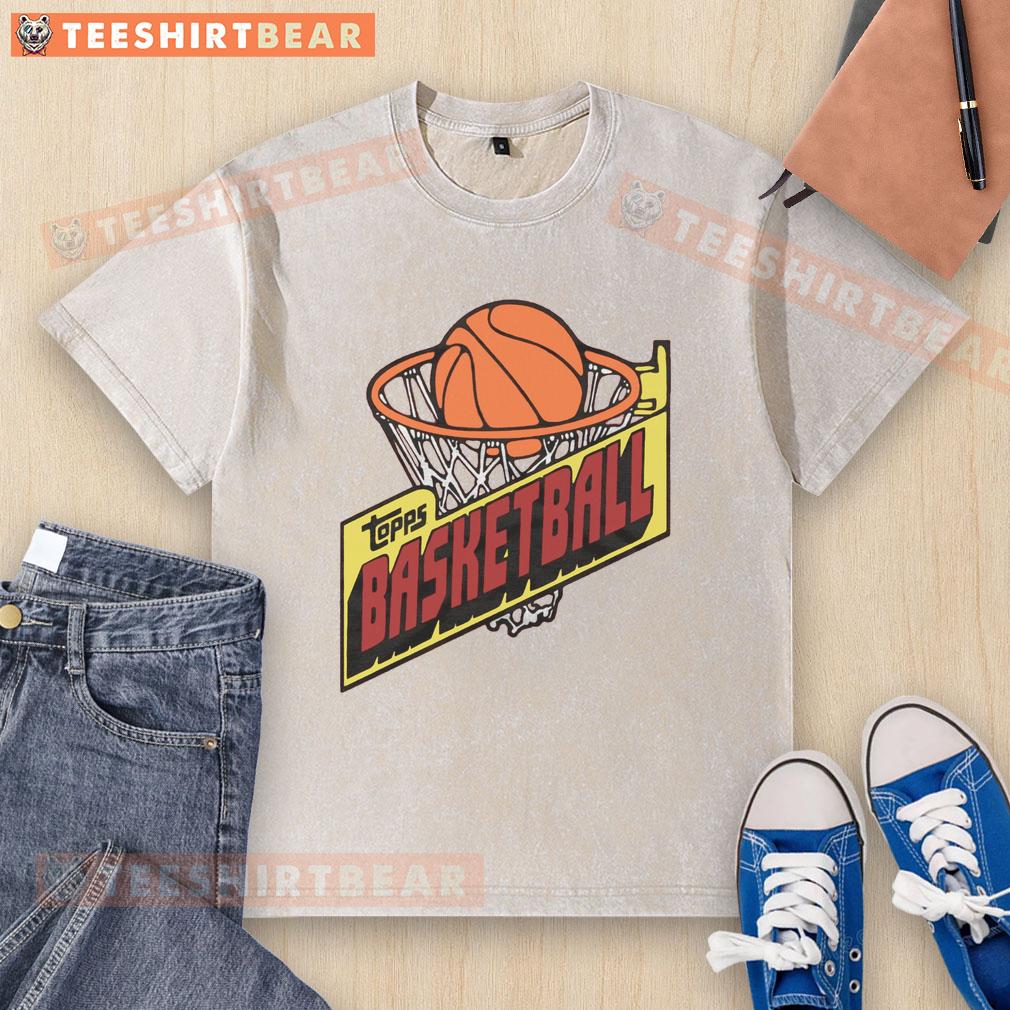 top-topps-basketball-1981-washed-t-shirt Vintage 1981 Top-Topps Basketball washed t-shirt showcasing a retro design and classic basketball graphics.