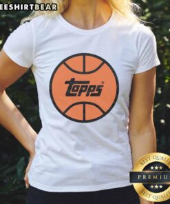 Top-Topps Basketball Logo Ladies Tee featuring a stylish design perfect for fans and casual wear.