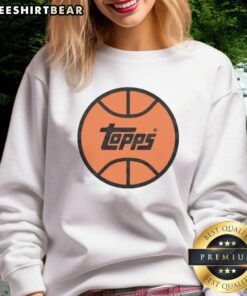 Top Topps Basketball Logo Sweatshirt featuring vibrant graphics and a comfortable fit for sports enthusiasts.