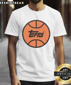 Top Topps Basketball Logo T-Shirt featuring a bold logo design, perfect for basketball fans and collectors.