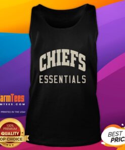 Top Travis Kelce Chiefs Essentials Tank Top featuring team colors and logo, perfect for game day and sports fans.