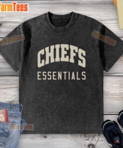 Top Travis Kelce Chiefs Essentials washed t-shirt featuring bold team graphics and soft fabric for ultimate comfort.