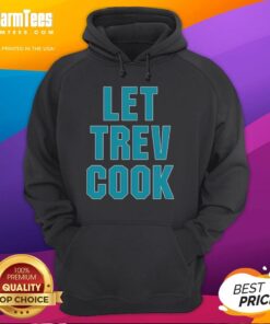 Top Trevor Lawrence Let Trev Cook Jacksonville Jaguars hoodie featuring vibrant team colors and stylish design.