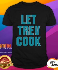 Top Trevor Lawrence 'Let Trev Cook' Jacksonville Jaguars T-Shirt design featuring bold graphics and team colors.
