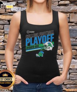 Top Tulane Football 2025-26 CFB Playoff Stripe Tank Top in green and navy, perfect for game day attire.