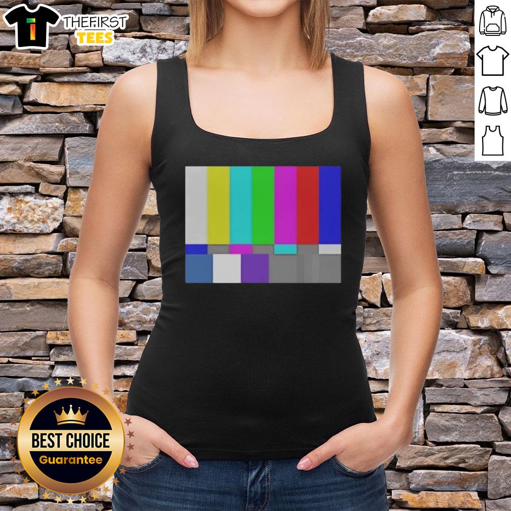top-tv-test-pattern-color-bar-tank-top Top TV Test Pattern Color Bar Tank Top featuring vibrant color bars in a stylish design, perfect for casual wear.