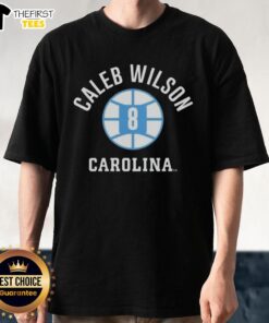 UNC Tar Heels basketball Caleb Wilson T-shirt featuring vibrant graphics and team colors for fans and players.