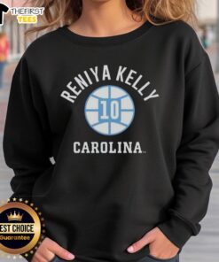 Reniya Kelly UNC Tar Heels basketball sweatshirt with name and number 7, perfect for fans and players.