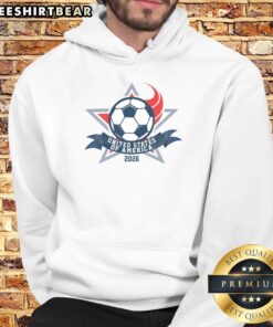 Top United States of America 2026 Soccer Team hoodie featuring team colors and logo, perfect for fans.