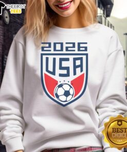 Top USA Player 2026 Soccer Team Fan Gear Sweatshirt featuring vibrant team colors and logo for ultimate fan support.