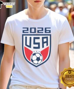 Top USA Player 2026 Soccer Team fan gear t-shirt featuring vibrant graphics and team colors for enthusiastic supporters.