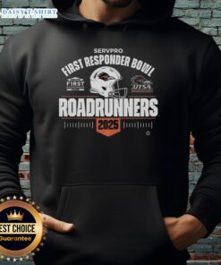 Alt Text: Top Utsa Roadrunners 2025 First Responder Bowl hoodie featuring team colors and logo, perfect for fans.
