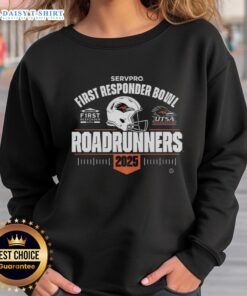 UTSA Roadrunners 2025 First Responder Bowl sweatshirt featuring team colors and logo, perfect for fans and supporters.