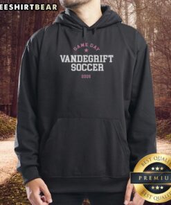 Top Vandegrift Soccer Game Day 2026 hoodie featuring team colors and logo, perfect for fans on game day.