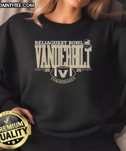 Alt Text: Stylish Vanderbilt Commodores Reliaquest Bowl 2025 sweatshirt, perfect for fans showing team spirit and support.
