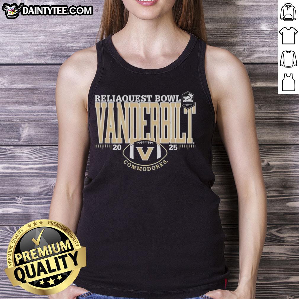 top-vanderbilt-commodores-reliaquest-bowl-2025-tank-top Vanderbilt Commodores Reliaquest Bowl 2025 tank top featuring team colors and logo, perfect for game day fashion.