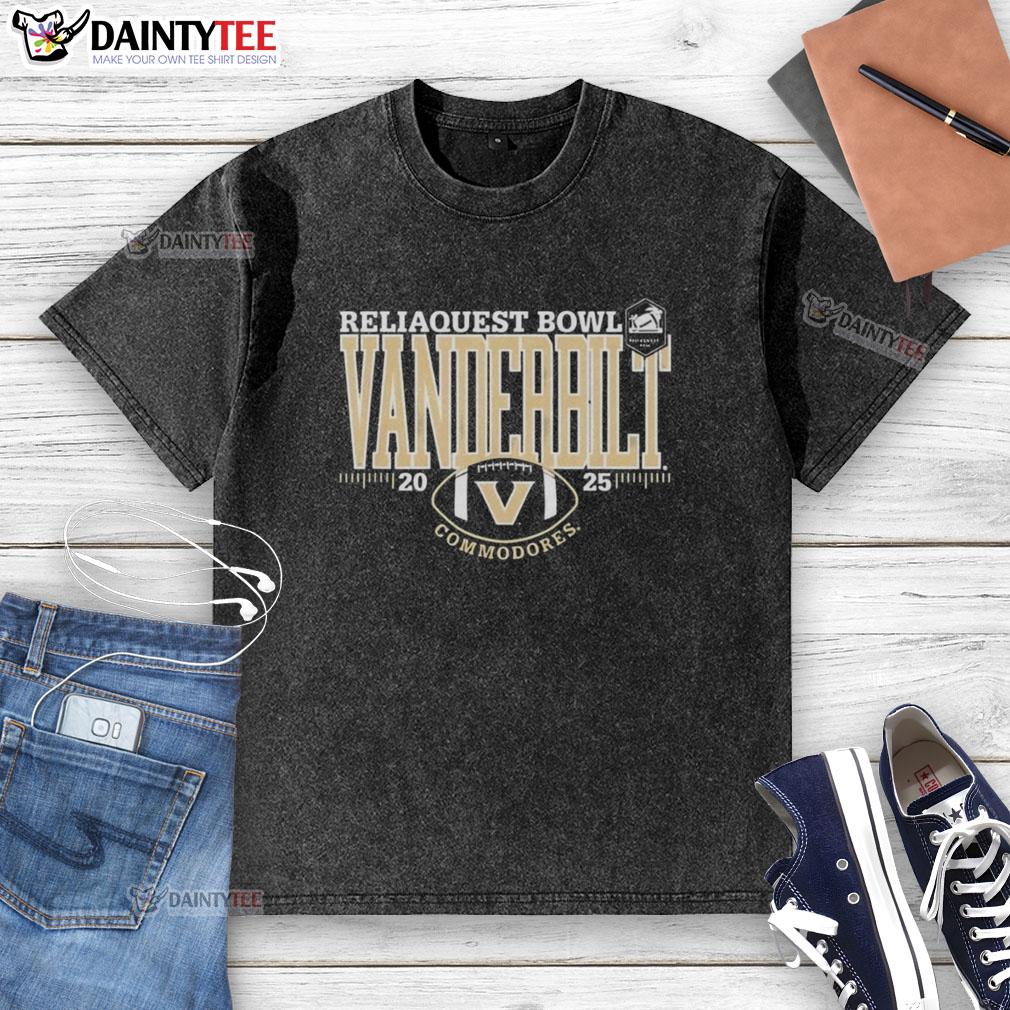 top-vanderbilt-commodores-reliaquest-bowl-2025-washed-t-shirt Top Vanderbilt Commodores Reliaquest Bowl 2025 washed t-shirt featuring team colors and logo, perfect for fans.