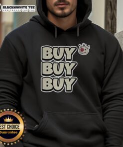 Alt Text: Top Voodoo Token Buy Buy Buy Hoodie, stylish design featuring vibrant graphics perfect for crypto enthusiasts.