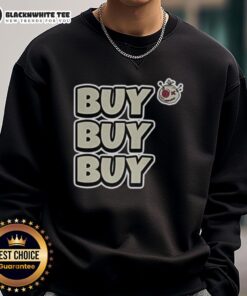Top Voodoo Token Buy Buy Buy Sweatshirt featuring bold graphics and a stylish design for crypto enthusiasts.