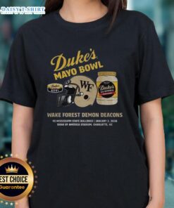 Top Wake Forest Demon Deacons 2026 Dukes Mayo Bowl ladies tee featuring team colors and logo for fans.