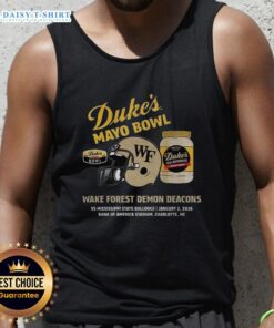 Stylish Top Wake Forest Demon Deacons 2026 Dukes Mayo Bowl tank top featuring team colors and logo.