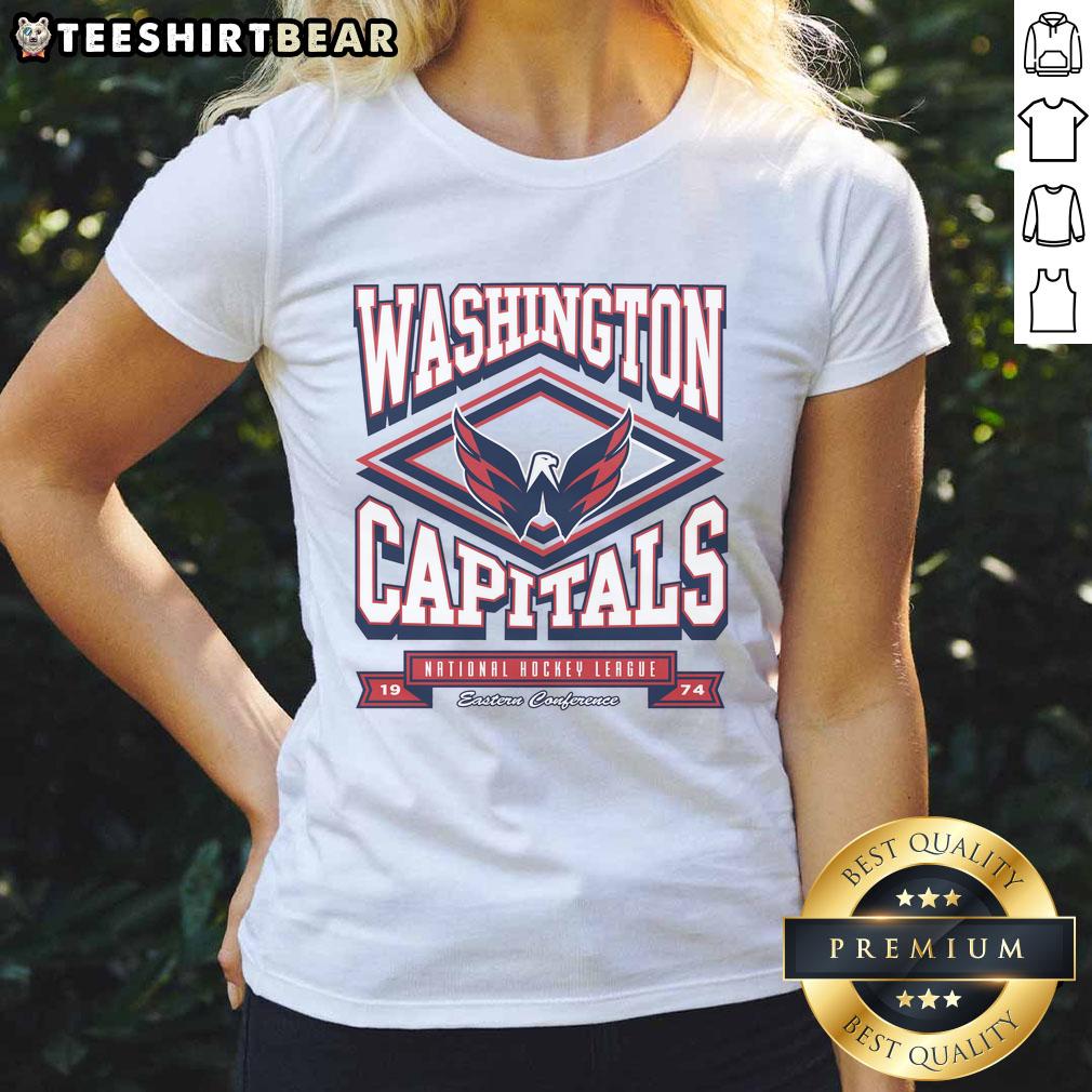 top-washington-capitals-heater-ladies-tee Alt Text: Stylish Top Washington Capitals Heater Ladies Tee featuring team logo, perfect for female fans and game day wear.