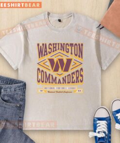 Alt Text: Top Washington Commanders heater washed t-shirt featuring team colors and logo, perfect for fans and game day.