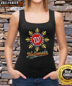 Stylish Top Washington Nationals X Hispanic tank top featuring vibrant colors and team logo, perfect for game day.