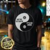 Alt Text: Top We'Re So Back It'S So Over Ying And Yang T-Shirt featuring a stylish yin-yang design in vibrant colors.
