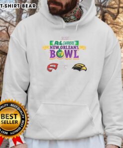 2025 New Orleans Bowl hoodie featuring Top Western Kentucky Hilltoppers vs Southern Miss Golden Eagles design.