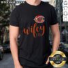 Top Wifey Chicago Bears Santa Hat Merry Christmas T-Shirt featuring festive design and team colors for holiday cheer.