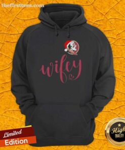 Top Wifey Florida State Seminoles Santa Hat Merry Christmas Hoodie for festive fans showcasing team spirit and holiday cheer.
