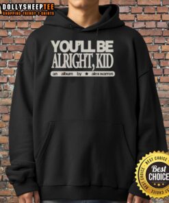 Top You'll Be Alright Kid album hoodie by Alex Warren, featuring vibrant design and stylish fit for fans.