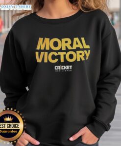 Awesome Moral Victory Cricket Unfiltered Sweatshirt in black, featuring a stylish design perfect for cricket enthusiasts.