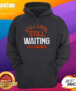 Alt Text: Cincinnati football hoodie with 'Still Loyal, Still Waiting, Til I Die' graphic design, perfect for fans.