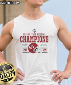 Official Fresno State Bulldogs Football Champions 2025 tank top featuring Snoop Dogg for Arizona Bowl fans.