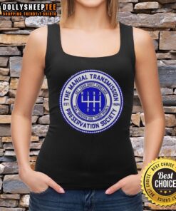 Vintage tank top featuring the Top The Manual Transmission Preservation Society established in 1904 logo.