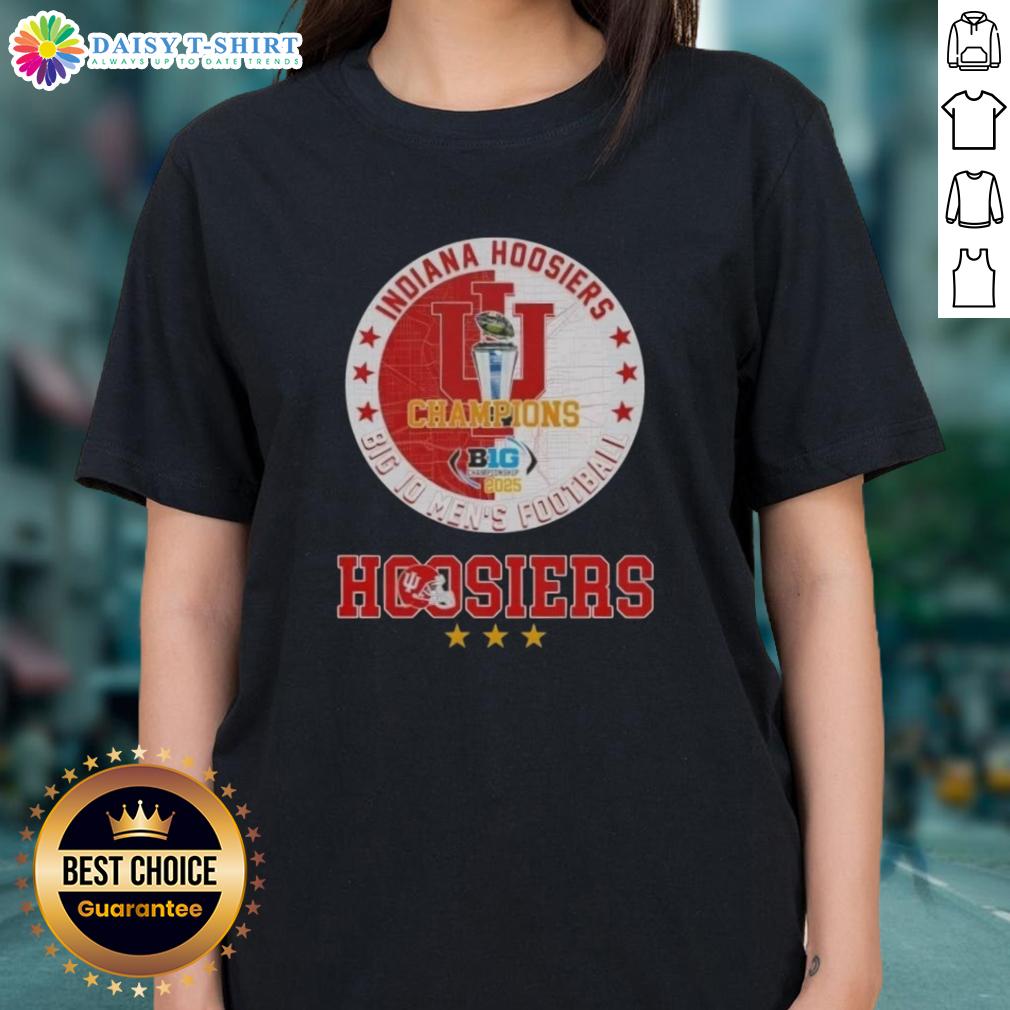 Awesome 2025 Big 10 Men'S Football Champions Indiana Hoosiers Ladies Tee