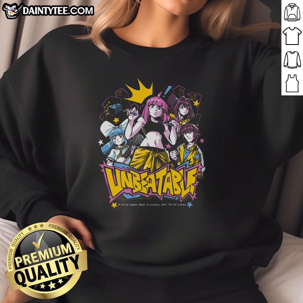 awesome-a-tee-where-music-is-illegal-sweatshirt Alt Text: Awesome A Tee sweatshirt with 'Where Music Is Illegal' graphic, perfect for music lovers and unique style.